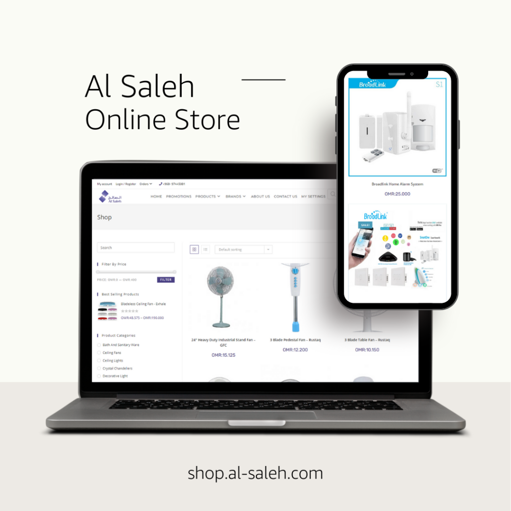 Web Design Adelaide Hamid Portfolio Al Saleh Oman Online Store