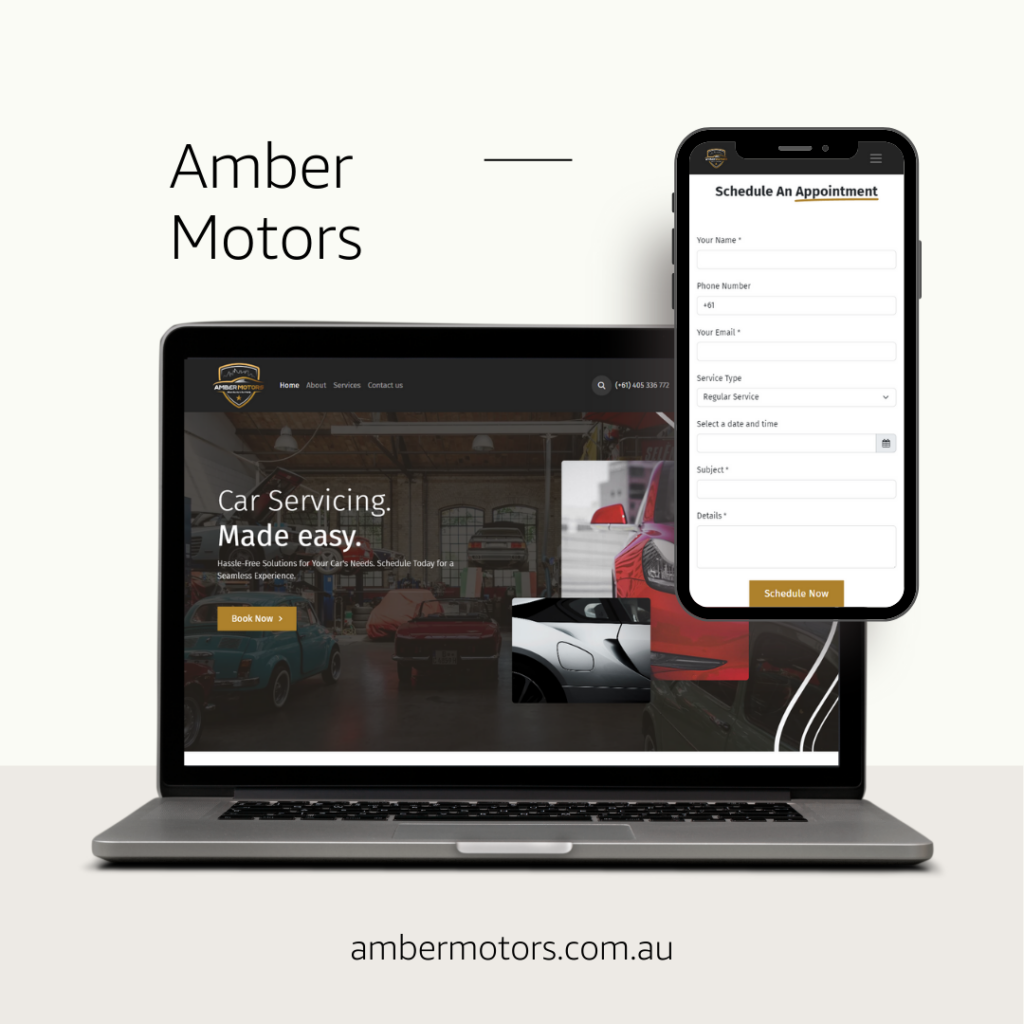 Web Design Adelaide Hamid Portfolio Amber Motors Car Servicing Kensington